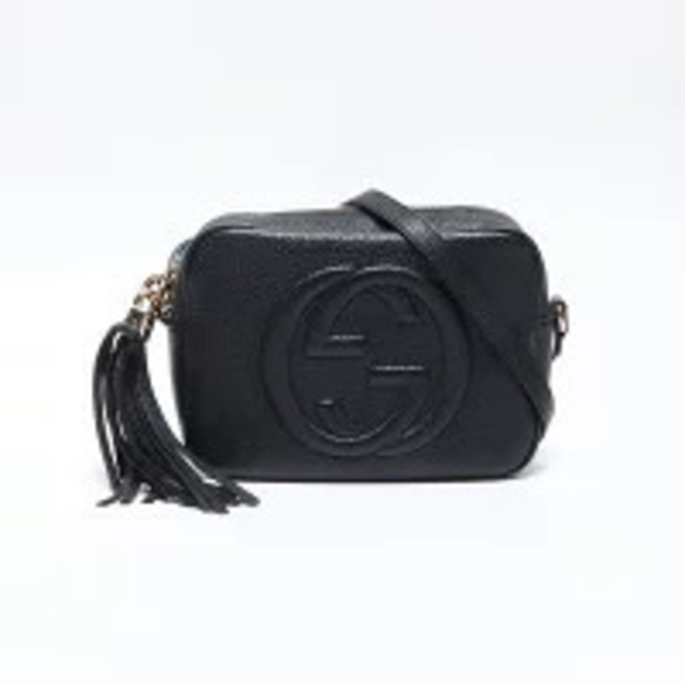 Gucci Fringe Soho Bag Black Camera Shoulder